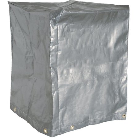 MAURITZON 18 in x 18 in x 24 in 5-Sided Tarp, Silver/Black, Poly MCB-P01
